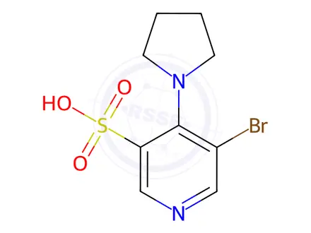 Chemical structure of 5-Bromo-4-(pyrrolidin-1-yl)pyridine-3-sulfonic acid