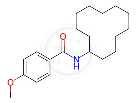Chemical structure of N-cyclododecyl-4-methoxybenzamide