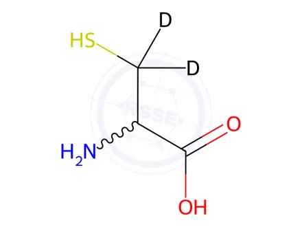 Chemical structure of Acetylcysteine Impurity 92-d2 (Cysteine-d2)