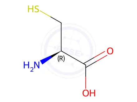 Chemical structure of L-Cysteine Hydrochloride Hydrate