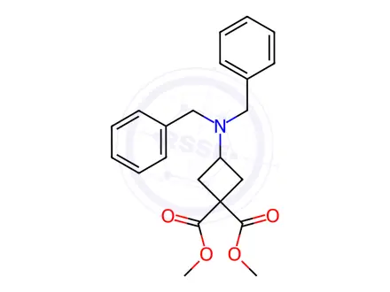 Chemical structure of Dimethyl 3-(dibenzylamino)-1,1-cyclobutanedicarboxylate