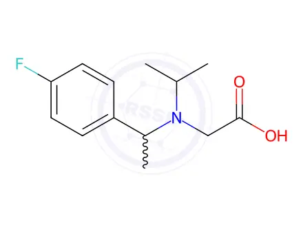 Chemical structure of N-(1-(4-fluorophenyl)ethyl)-N-isopropylglycine
