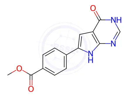 Chemical structure of Methyl 4-(4-oxo-4,7-dihydro-3H-pyrrolo[2,3-d]pyrimidin-6-yl)benzoate