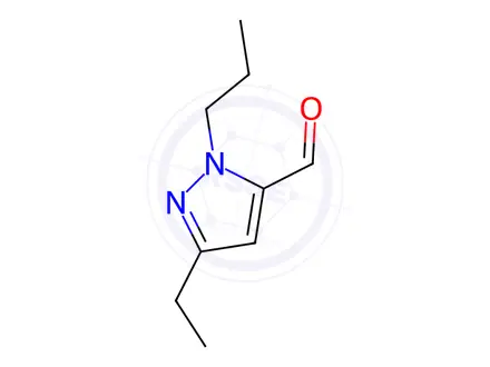 Chemical structure of 3-Ethyl-1-propyl-1H-pyrazole-5-carbaldehyde