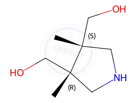 Chemical structure of [(3S,4R)-4-(HYDROXYMETHYL)-3,4-DIMETHYLPYRROLIDIN-3-YL]METHANOL HYDROCHLORIDE, CIS