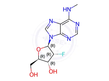 Chemical structure of Adenosine, 2'-deoxy-2'-fluoro-N-methyl-