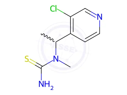 Chemical structure of Thiourea, N-[1-(3-chloro-4-pyridinyl)ethyl]-N-methyl-