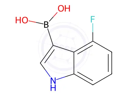 Chemical structure of (4-Fluoro-1H-indol-3-yl)boronic acid