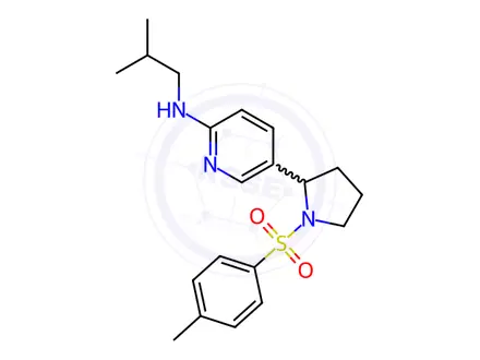 Chemical structure of N-Isobutyl-5-(1-tosylpyrrolidin-2-yl)pyridin-2-amine