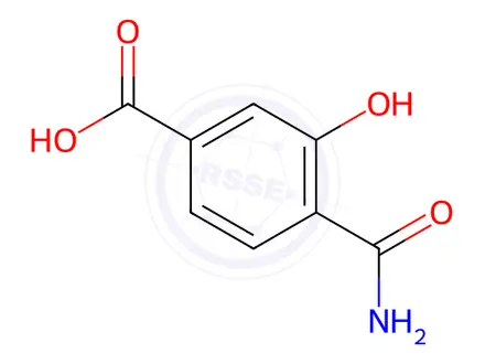 Chemical structure of 4-Carbamoyl-3-hydroxybenzoic acid