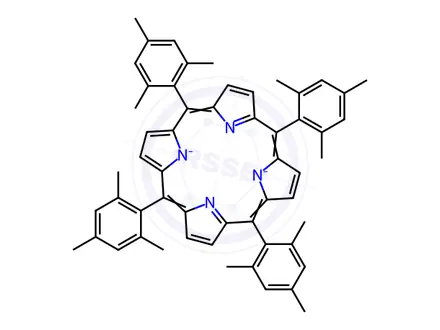 Chemical structure of Amyl(5,10,15,20-tetramesitylporphyrinato)rhodium(III)