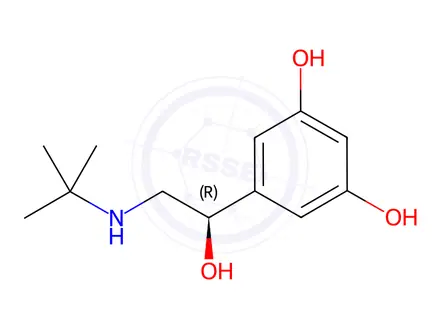 Chemical structure of (R)-Terbutaline