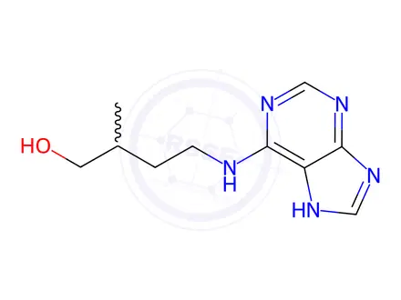 Chemical structure of 4-((7H-Purin-6-yl)amino)-2-methylbutan-1-ol