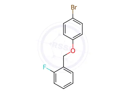 Chemical structure of 1-((4-Bromophenoxy)methyl)-2-fluorobenzene