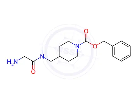 Chemical structure of Benzyl 4-((2-amino-N-methylacetamido)methyl)piperidine-1-carboxylate