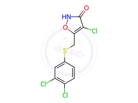 Chemical structure of 4-Chloro-5-(((3,4-dichlorophenyl)thio)methyl)isoxazol-3(2H)-one
