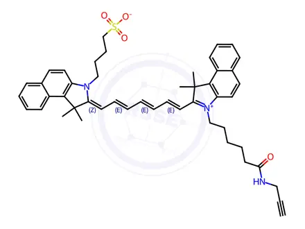 Chemical structure of ICG-alkyne