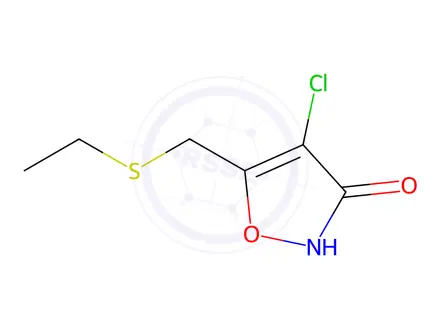Chemical structure of 4-Chloro-5-((ethylthio)methyl)isoxazol-3(2H)-one