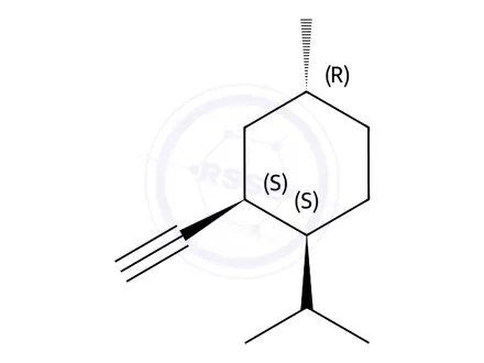 Chemical structure of Cyclohexane, 2-ethynyl-4-methyl-1-(1-methylethyl)-, [1S-(1alpha,2alpha,4ba)]-(9CI)