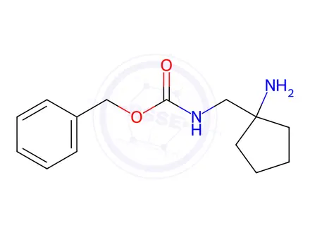 Chemical structure of benzyl N-[(1-aminocyclopentyl)methyl]carbamate