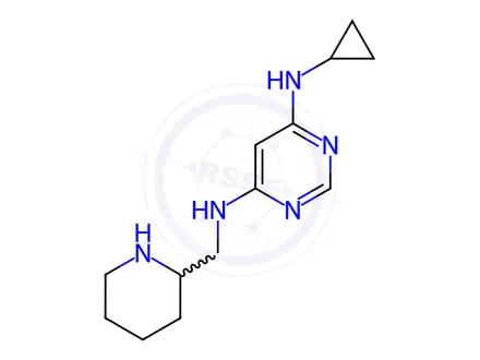 Chemical structure of N-Cyclopropyl-N'-piperidin-2-ylMethyl-pyriMidine-4,6-diaMine hydrochloride