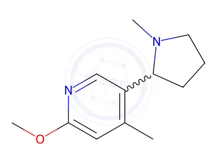 Chemical structure of 2-Methoxy-4-methyl-5-(1-methylpyrrolidin-2-yl)pyridine