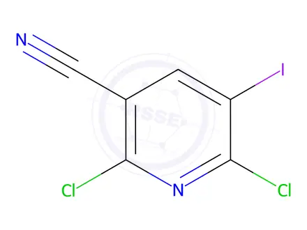 Chemical structure of 2,6-Dichloro-5-iodonicotinonitrile