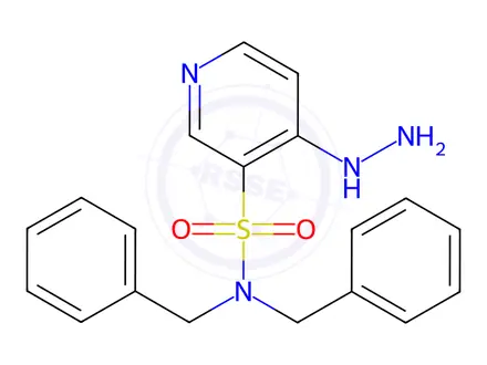Chemical structure of N,N-Dibenzyl-4-hydrazinylpyridine-3-sulfonamide
