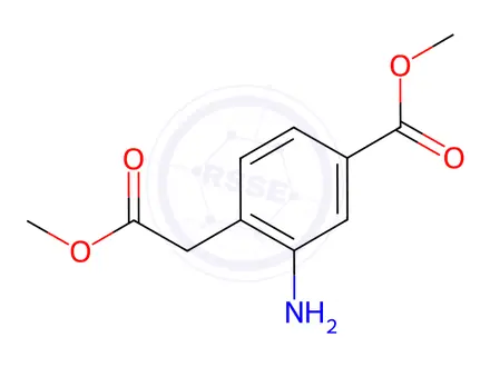 Chemical structure of Methyl 3-amino-4-(2-methoxy-2-oxoethyl)benzoate
