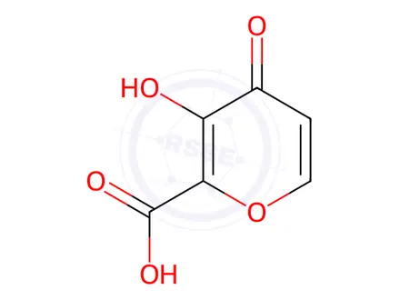 Chemical structure of 3-Hydroxy-4-oxo-4H-pyran-2-carboxylic acid