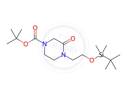Chemical structure of 4-Boc-1-[2-[(tert-butyldimethylsilyl)oxy]ethyl]piperazin-2-one
