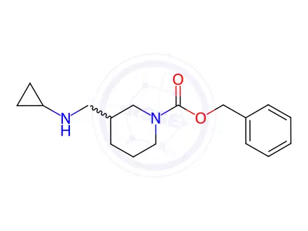 Chemical structure of Benzyl 3-((cyclopropylamino)methyl)piperidine-1-carboxylate