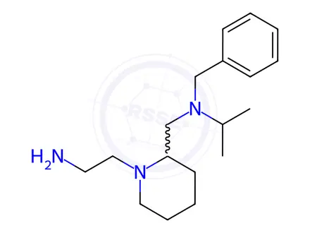 Chemical structure of N-((1-(2-Aminoethyl)piperidin-2-yl)methyl)-N-benzylpropan-2-amine