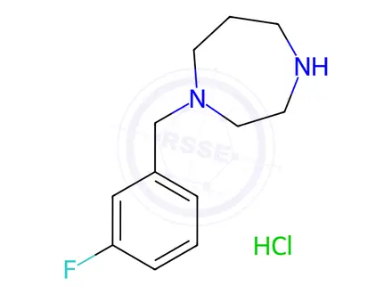 Chemical structure of 1-(3-Fluoro-benzyl)-[1,4]diazepane hydrochloride