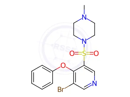 Chemical structure of 1-((5-Bromo-4-phenoxypyridin-3-yl)sulfonyl)-4-methylpiperazine
