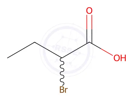 Chemical structure of 2-Bromobutanoic Acid