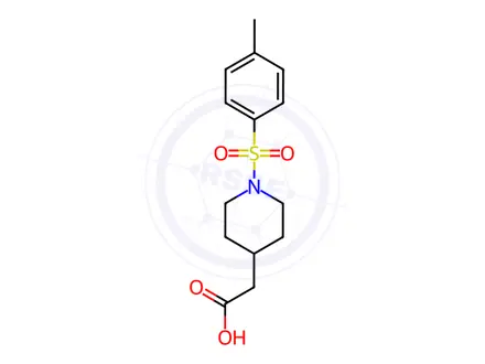 Chemical structure of {1-[(4-Methylphenyl)sulfonyl]piperidin-4-yl}acetic acid