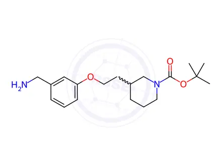 Chemical structure of tert-Butyl 3-{2-[3-(aminomethyl)phenoxy]ethyl}-1-piperidinecarboxylate