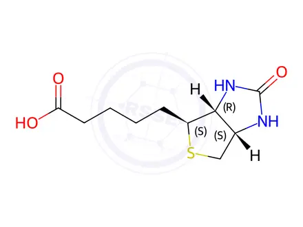 Chemical structure of Biotin Impurity 56