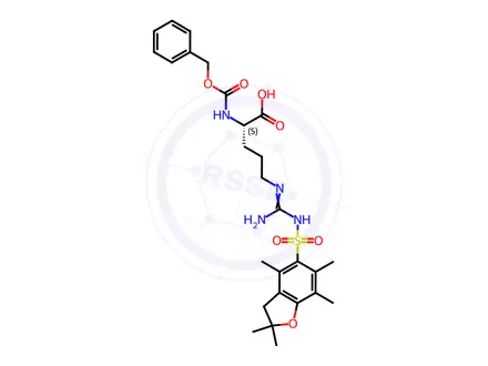 Chemical structure of Z-Arg(Pbf)-OH CHA