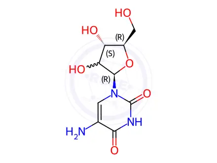 Chemical structure of 5-Amino Uridine Hydrochloride