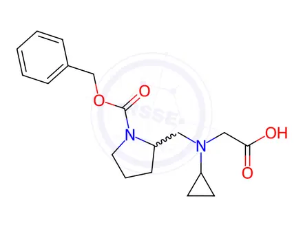 Chemical structure of 2-(((1-((Benzyloxy)carbonyl)pyrrolidin-2-yl)methyl)(cyclopropyl)amino)acetic acid