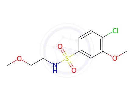 Chemical structure of 4-Chloro-3-methoxy-N-(2-methoxyethyl)benzenesulfonamide