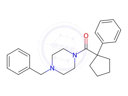 Chemical structure of (4-Benzylpiperazin-1-yl)(1-phenylcyclopentyl)methanone