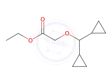 Chemical structure of Acetic acid, 2-(dicyclopropylmethoxy)-, ethyl ester