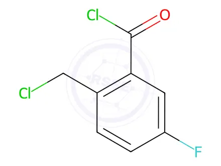 Chemical structure of Benzoyl chloride, 2-(chloromethyl)-5-fluoro-(9CI)