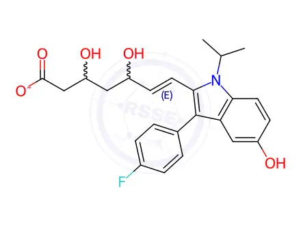 Chemical structure of 5-Hydroxy Fluvastatin sodium salt