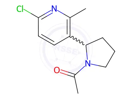 Chemical structure of 1-(2-(6-Chloro-2-methylpyridin-3-yl)pyrrolidin-1-yl)ethan-1-one