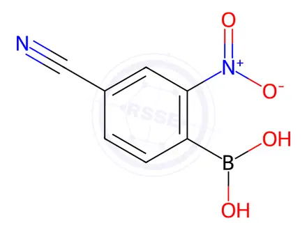 Chemical structure of (4-Cyano-2-nitrophenyl)boronic Acid