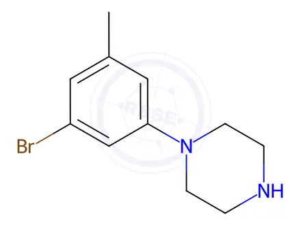 Chemical structure of Piperazine, 1-(3-bromo-5-methylphenyl)-